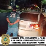 POLÍCIA CIVIL DE RIO VERDE COM APOIO DA PRE/MS E PRF PRENDEM AUTOR DE HOMICÍDIO DO PARQUE BANDEIRANTES DURANTE FUGA PARA O PARAGUAI